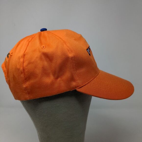 Unbranded Men's Snapback Hat Orange Adjustable Executive Beach Embroidered Logo - Picture 6 of 11